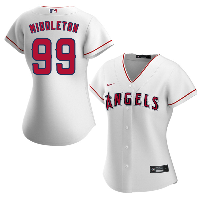 Nike Women #99 Keynan Middleton Los Angeles Angels Baseball Jerseys Sale-White